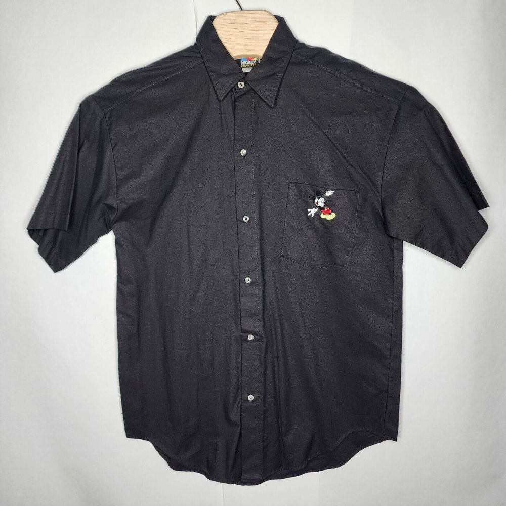 Mickey Unlimited USA‎ MADE Embroidered Button Men's Shirt Size M 90' Vintage NWT